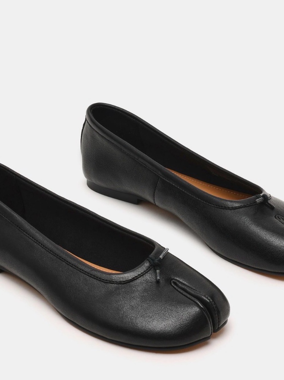 Steve Madden Black Split-Toe Tabi Ballet Flats